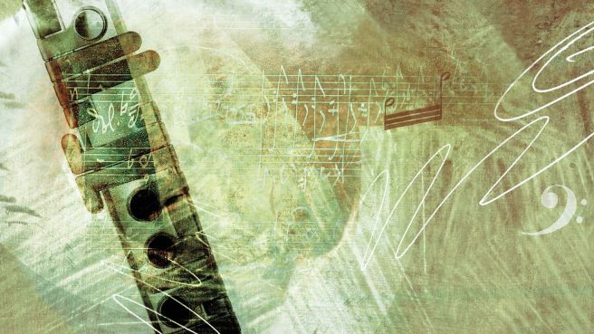 flute and music notes